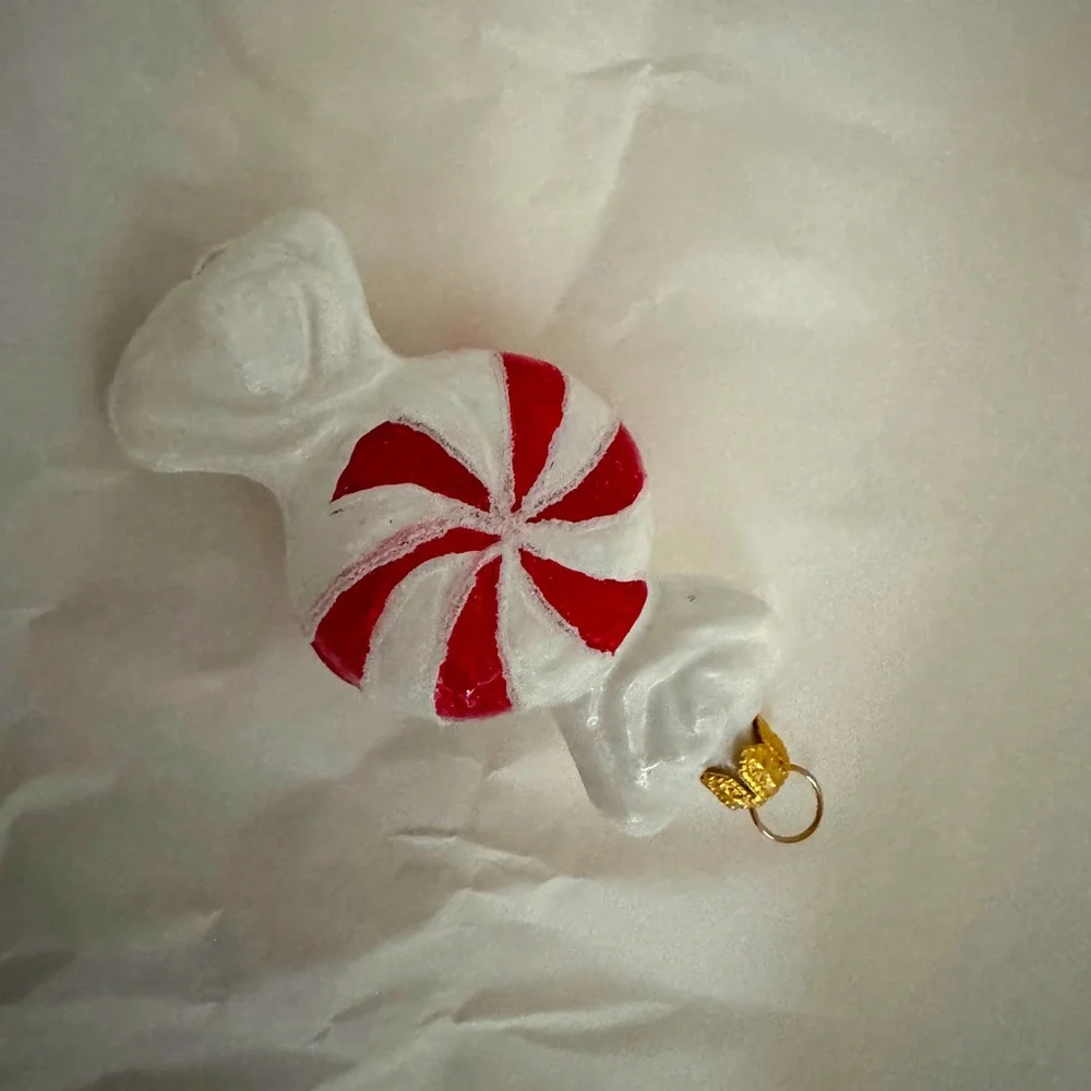 Anthropologie Peppermint Candy Red and White Ornaments - Picture 3 of 6
